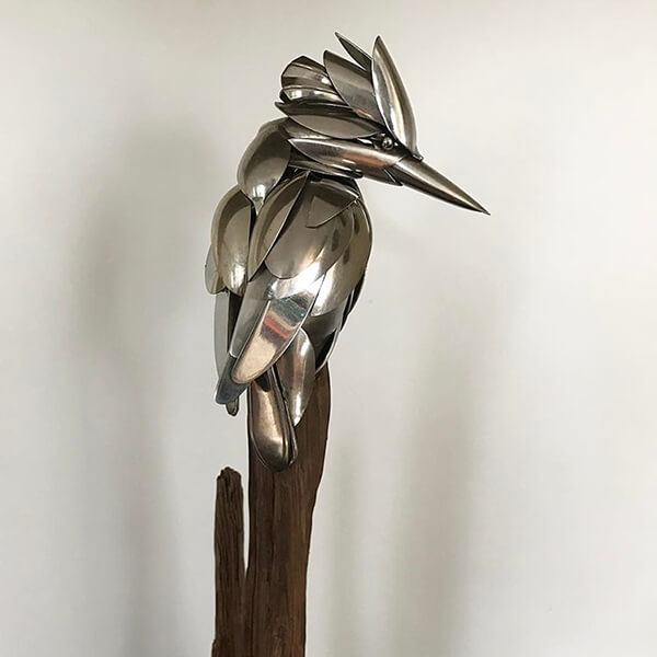 Vivid Bird Sculptures Made out of Unwanted Scrap Meta