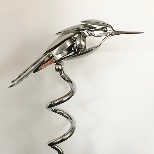 Vivid Bird Sculptures Made out of Unwanted Scrap Meta