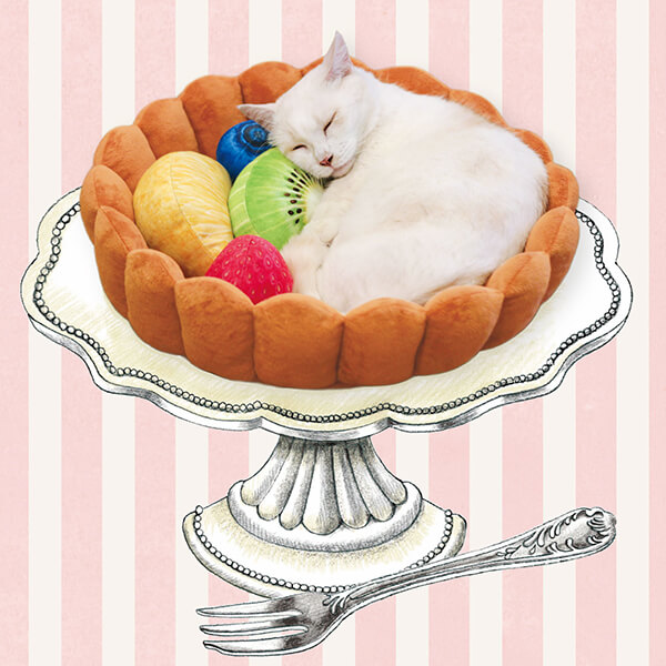 Playful Fruit Tart Cat Bed