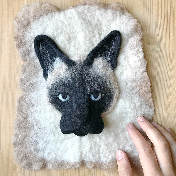3D Felted Animal Paintings by Holly Guertin
