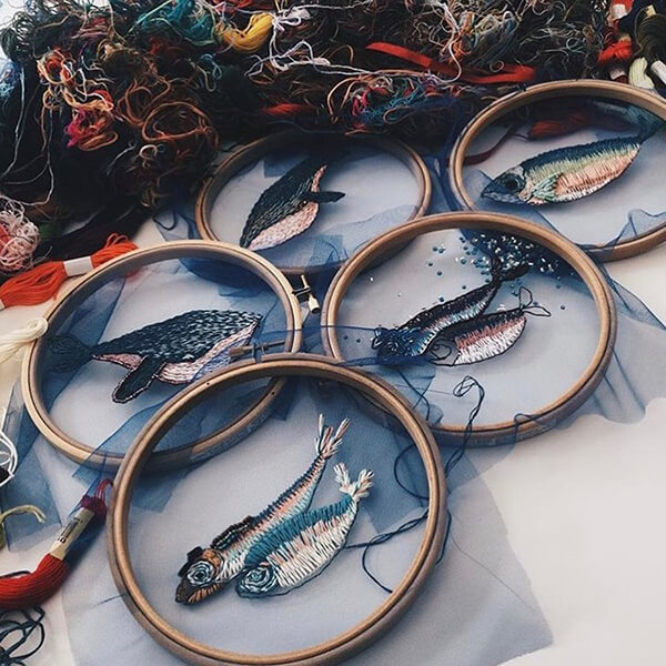 Nature Inspired Mesmerizing Embroidery by Katerina Marchenko