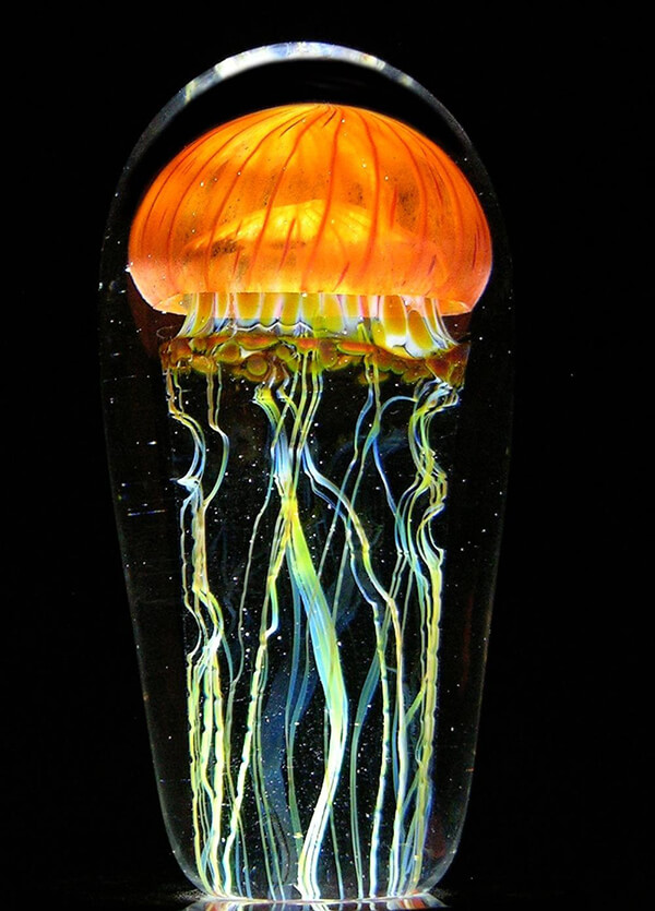 Lifelike Glass Jellyfish Sculptures