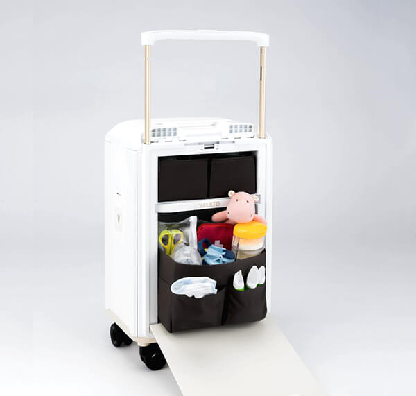 Valeto: A Carry-on Suitcase, A Nappy Bag And High Chair