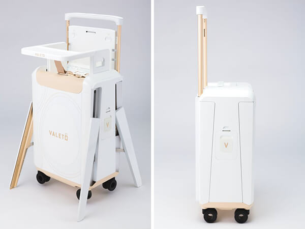 Valeto: A Carry-on Suitcase, A Nappy Bag And High Chair