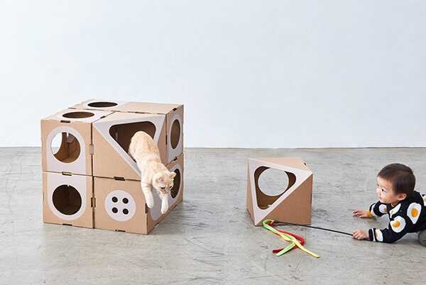 Modular Cardboard Cat Box Furniture