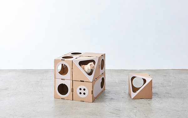 Modular Cardboard Cat Box Furniture