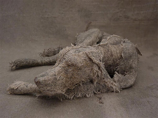 Expressive Dog Sculptures Made Out of Vintage Textiles