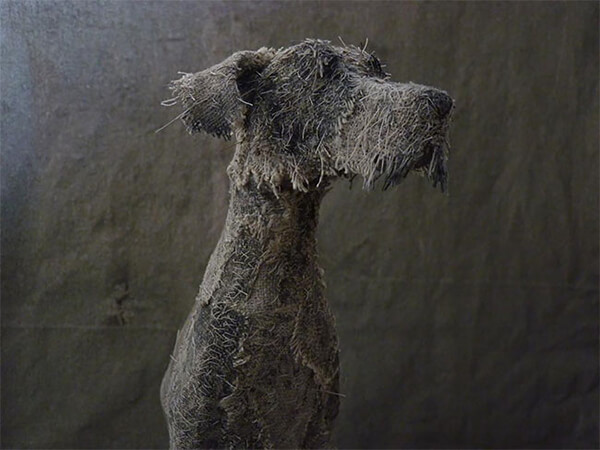 Expressive Dog Sculptures Made Out of Vintage Textiles