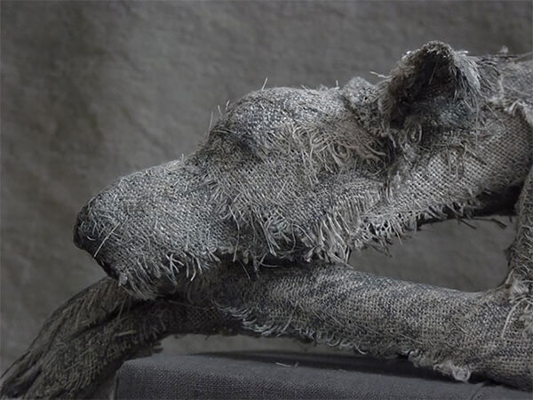 Expressive Dog Sculptures Made Out of Vintage Textiles