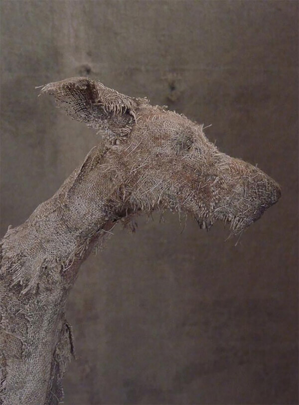 Expressive Dog Sculptures Made Out of Vintage Textiles