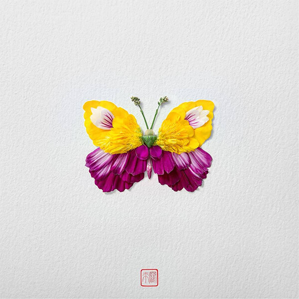 Exotic Butterflies and Moths Made out of Flower Arrangements