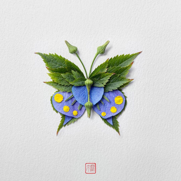 Exotic Butterflies and Moths Made out of Flower Arrangements