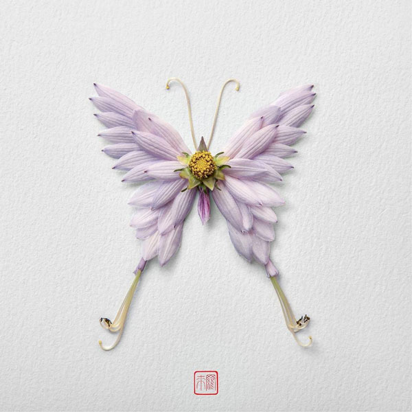 Exotic Butterflies and Moths Made out of Flower Arrangements