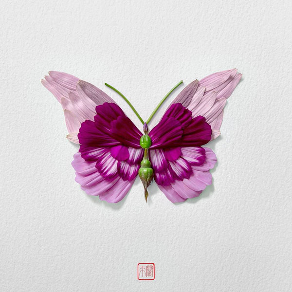 Exotic Butterflies and Moths Made out of Flower Arrangements