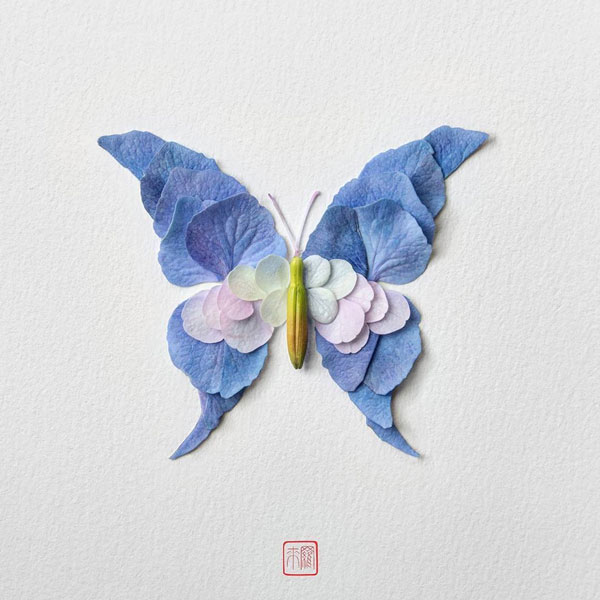 Exotic Butterflies and Moths Made out of Flower Arrangements