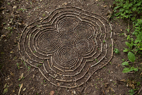 Nature Mandalas from Leaves, Rocks and Twigs