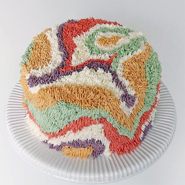 Fuzzy Rug Look-like Buttercream Cake