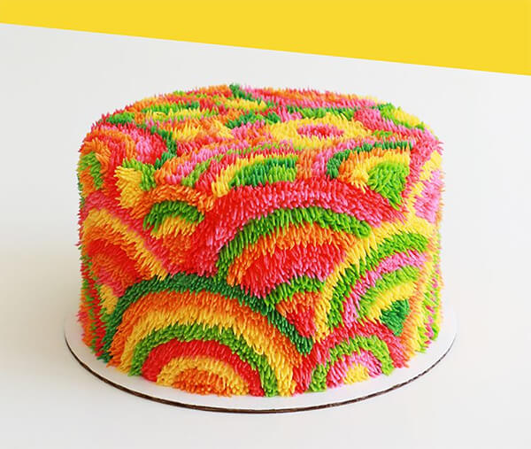 Fuzzy Rug Look-like Buttercream Cake