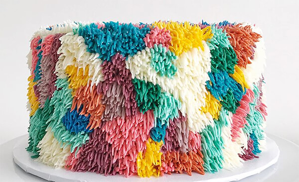 Fuzzy Rug Look-like Buttercream Cake