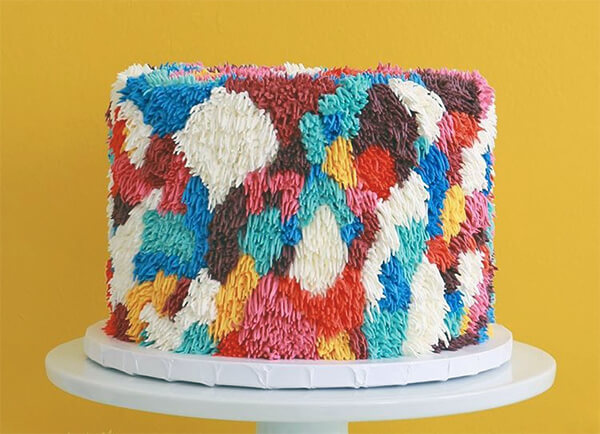 Fuzzy Rug Look-like Buttercream Cake