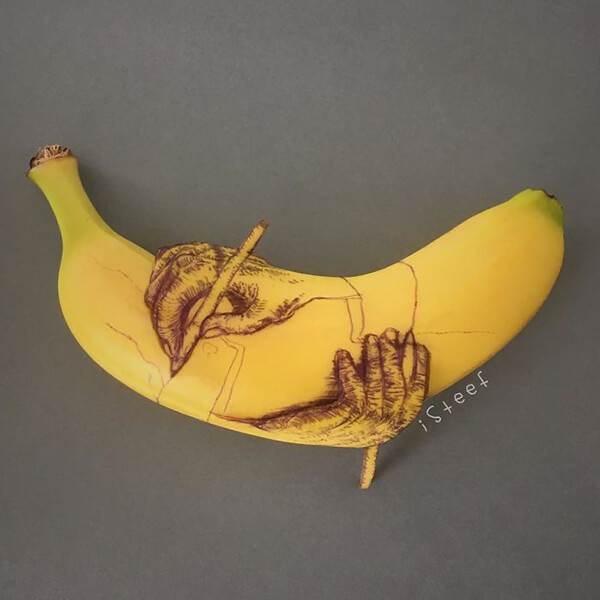 More Banana Skin Art from Stephan Brusche