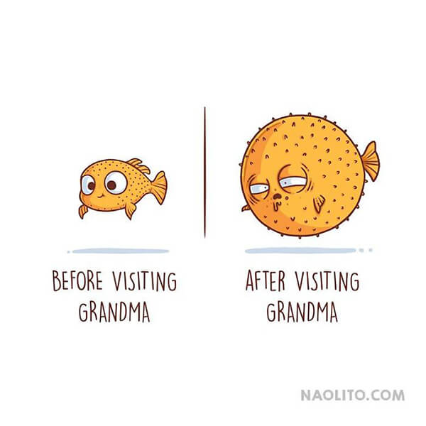 Witty Before & After Comparison Illustration by Nacho Diaz