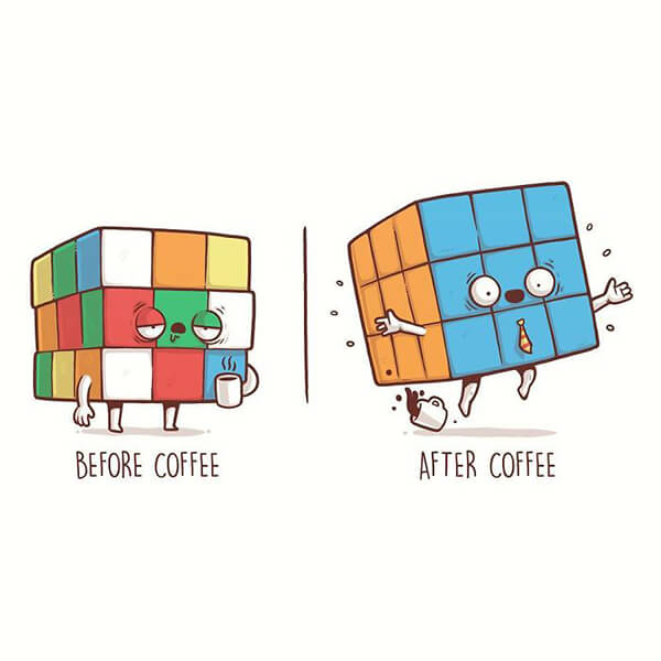 Witty Before & After Comparison Illustration by Nacho Diaz