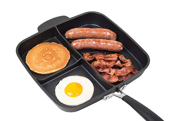 Divided Grill and Griddle Skillet to Speed Up Your Cooking Process