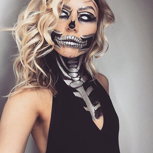 20+ Stunning Skeleton Makeup Designs 