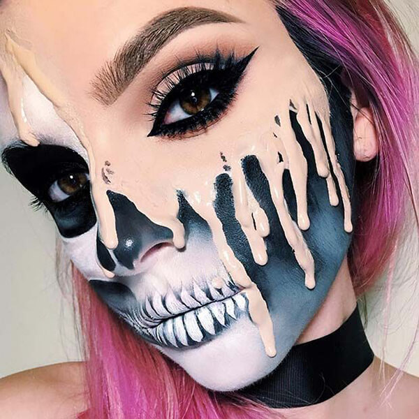 20+ Stunning Skeleton Makeup Designs 