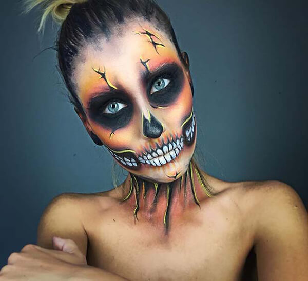 20+ Stunning Skeleton Makeup Designs 