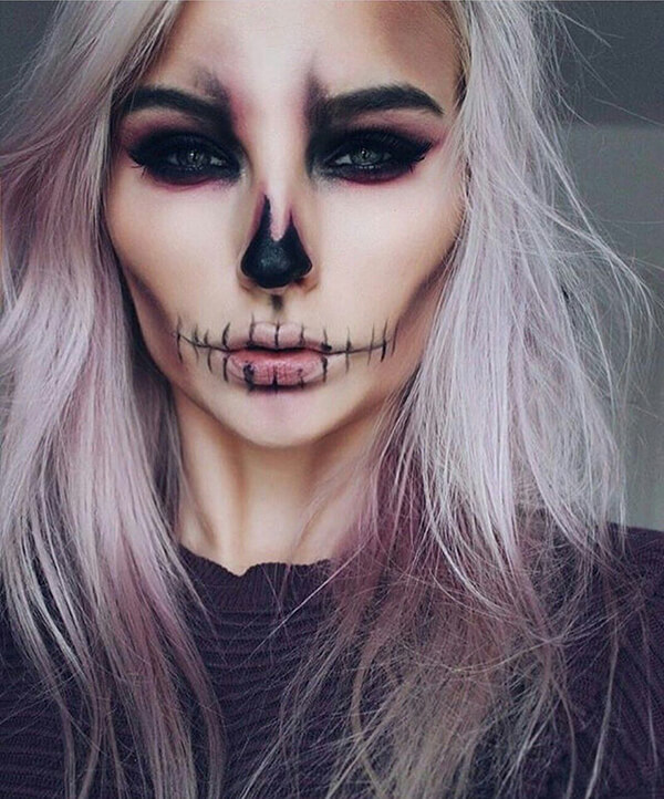 20+ Stunning Skeleton Makeup Designs 