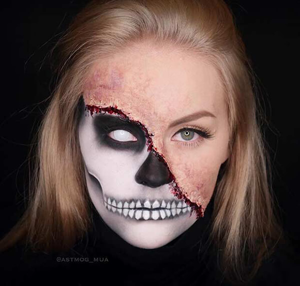 20+ Stunning Skeleton Makeup Designs 