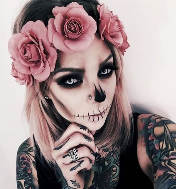 20+ Stunning Skeleton Makeup Designs 