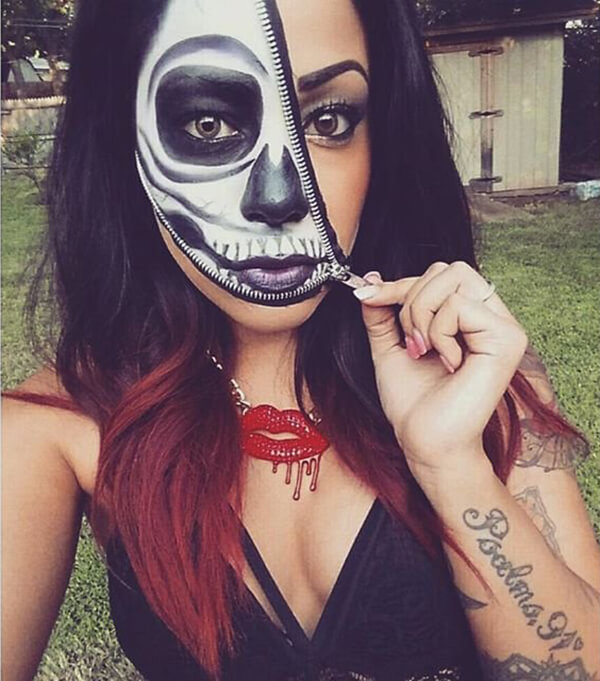 20+ Stunning Skeleton Makeup Designs 