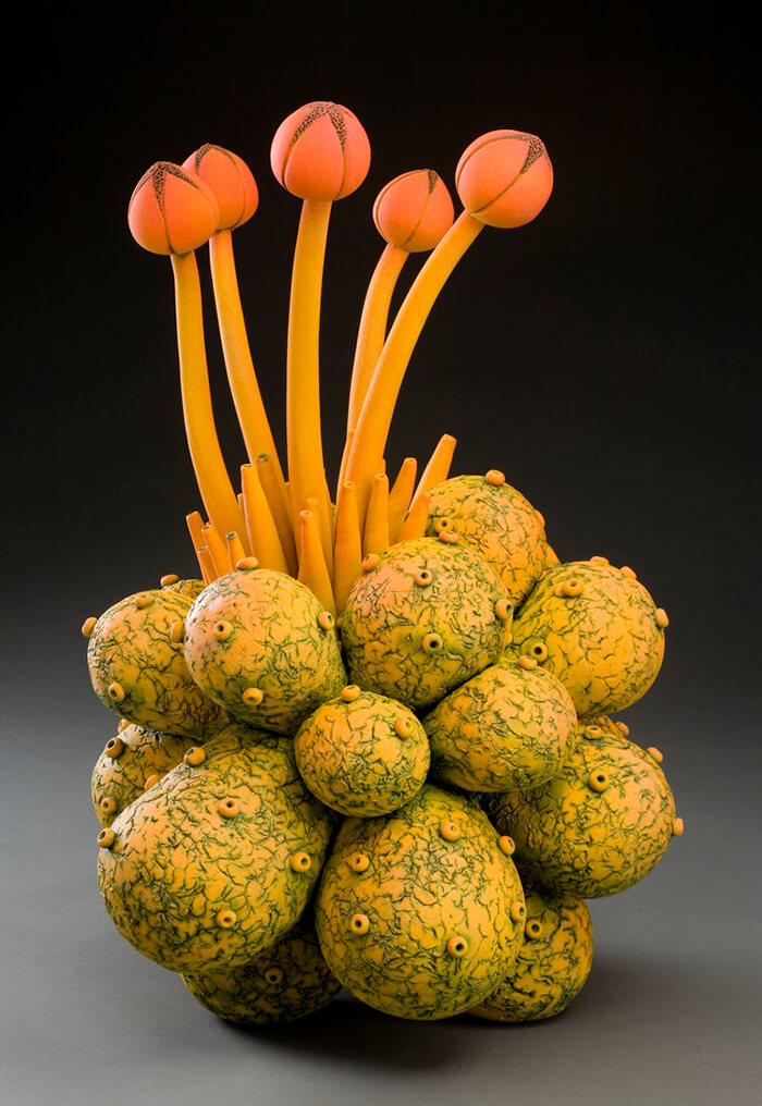 Otherworldly Ceramic Tropical Fruits and Plants by William Kidd