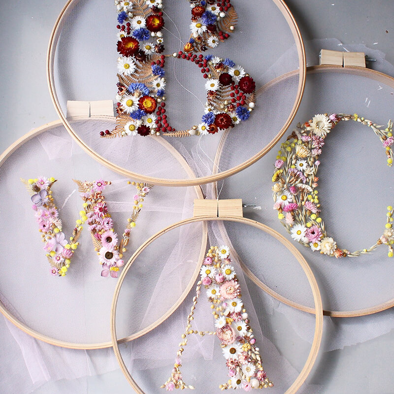 Floral Alphabet Wreaths by Olga Prinku