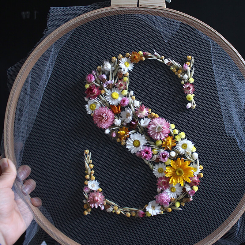 Floral Alphabet Wreaths by Olga Prinku