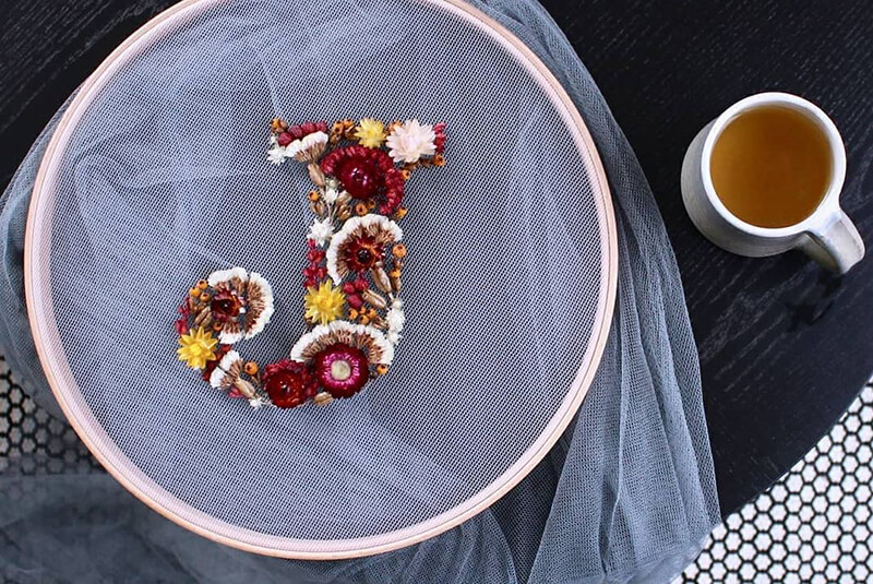 Floral Alphabet Wreaths by Olga Prinku