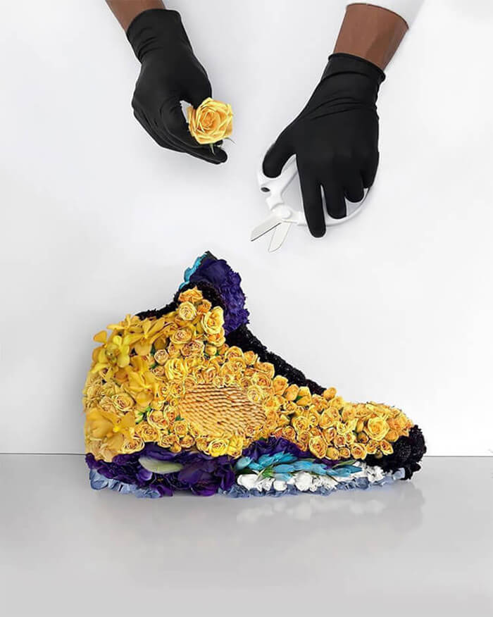 Stunning Footwear Made Out of Flowers