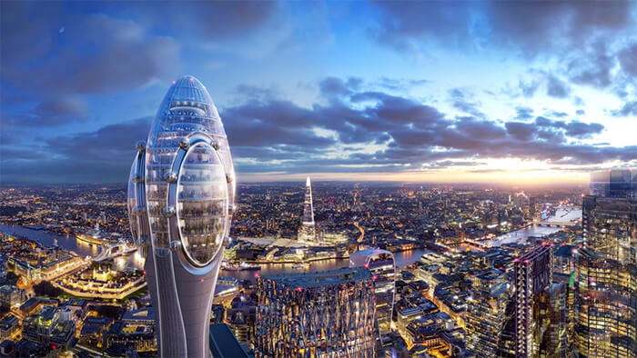 TULIP: 305 Metre Tower with a Rotating Gondolas in London