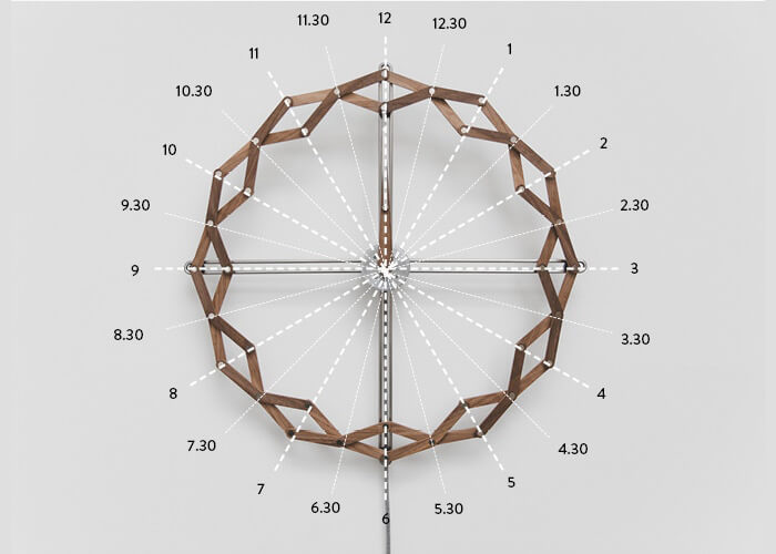 Solstice: The Unique Clock Shows the Passing Time by Shifting Shape