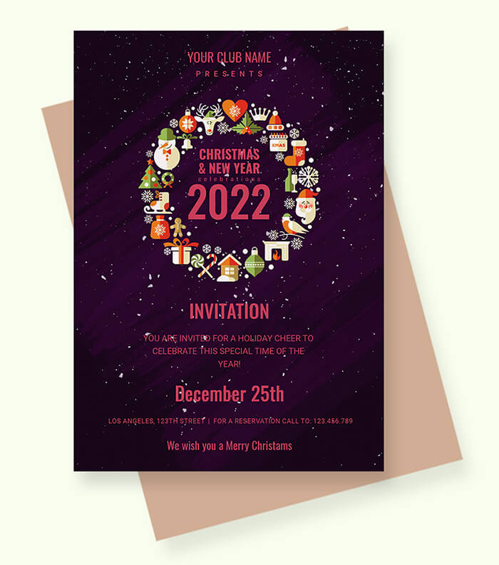 Free Christmas Invitation Template For Coming Holiday