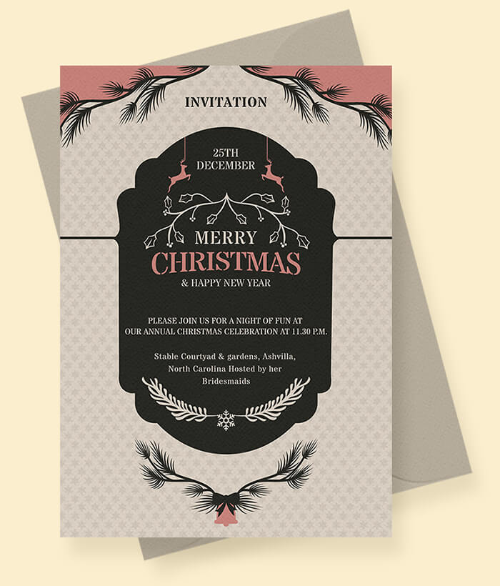 Free Christmas Invitation Template For Coming Holiday