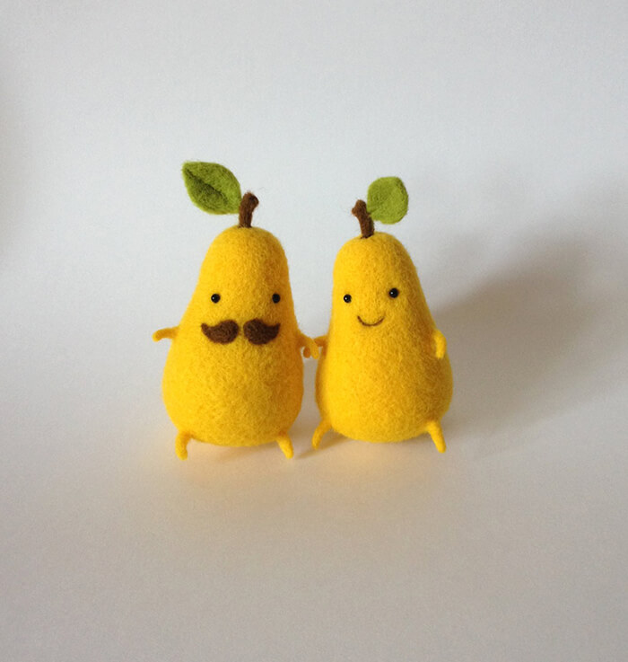 Cute Needle Felted Vegetables and Food by Hanna Dovhan