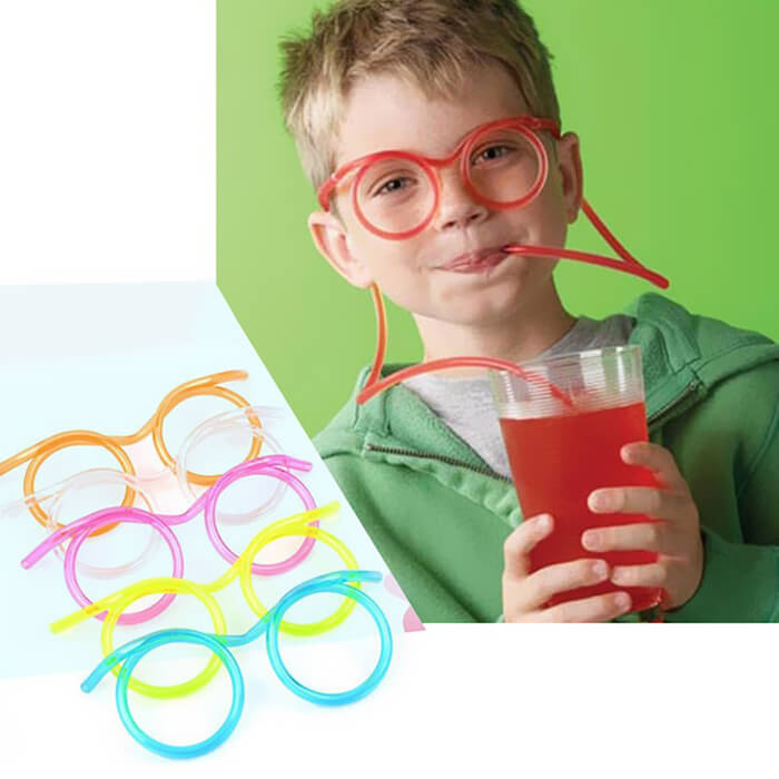 Kids Crazy Straws Drinking Party Fun emoji Drink Coloured Twisty Curly  Novelty