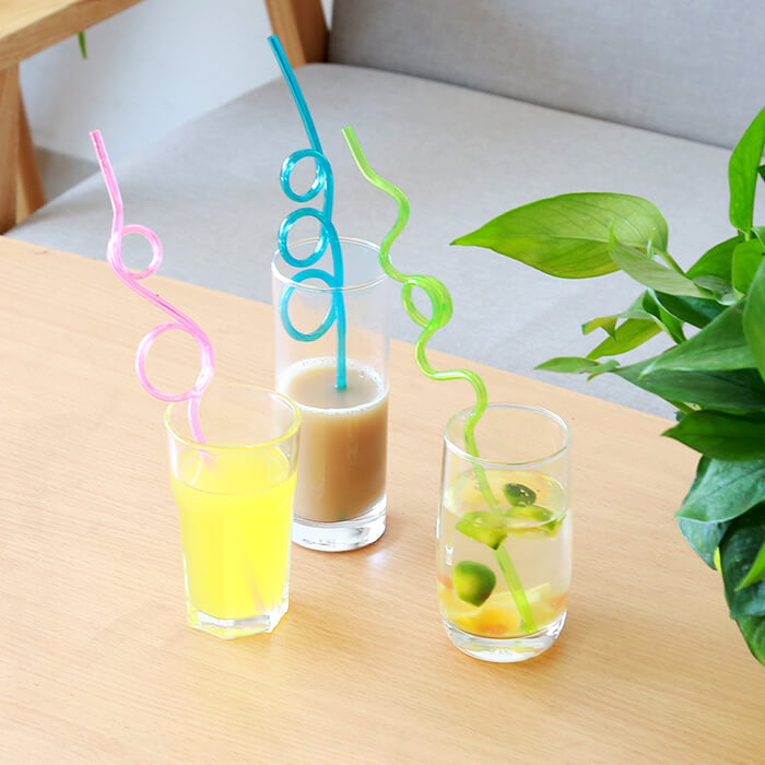 Crazy Straws,24 Pcs Silly Straws for Kids &Adults,Reusable Plastic Loop  Curly Cr