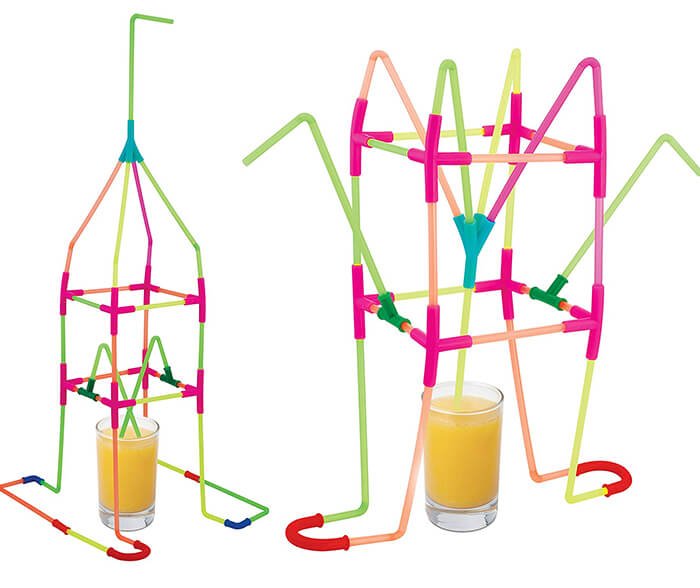 194 Piece Drinking Straw Building Set