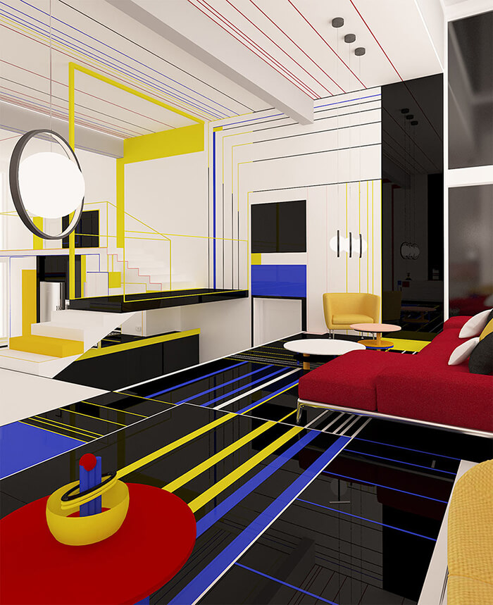 Abstract Art Inspired Room Design