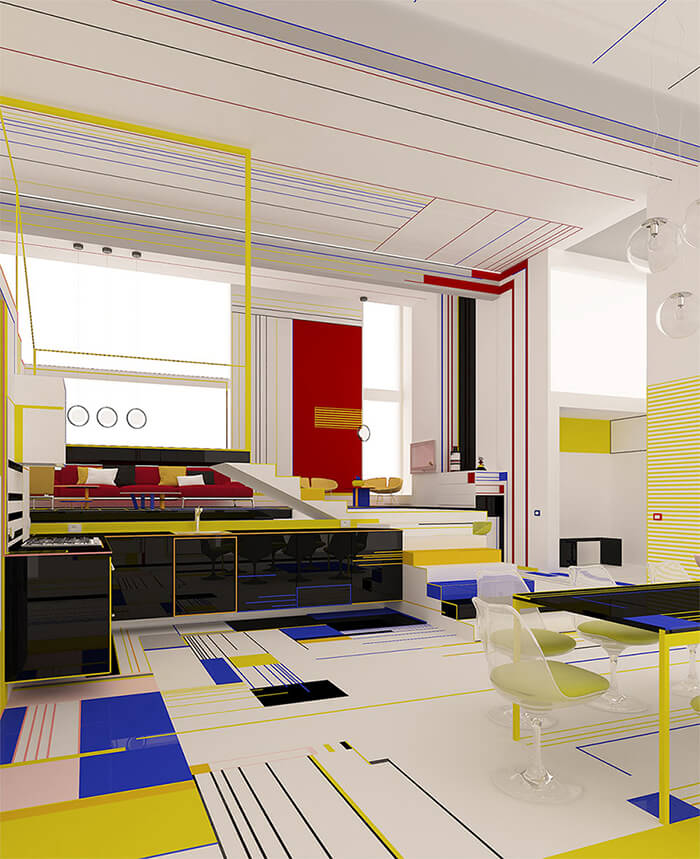 Abstract Art Inspired Room Design